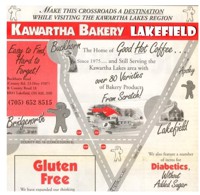 Advertisement for Kawartha Bakery