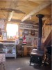 Our cozy log cabin atmosphere