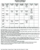 Fitness Schedule Effective June 16, 2008.