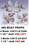NEW STAINLESS STEEL PROPELLERS