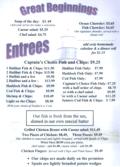 Menu Posted October 27, 2010
