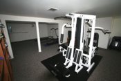 Lower floor stretch area, Yoga sessions now available