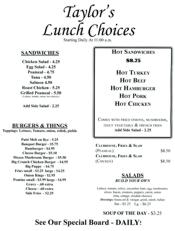 Menu Posted December 17, 2008
