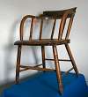Pine fireman's chair 1840's,lean back,pull on boots $155.00
