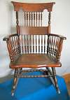 Cherry Boston rocker,leather seat 1840's $795.00