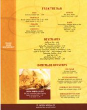 Dinner Menu