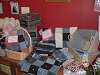 Denim Line by Mom - The owner's mom shows her crafty side with these fabulous Denim Throw Pillows and Denim Pillow Cases. Also pictured here are Chalk Board Bins and Seagrass Baskets with handmade liners