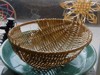 Potato gathering basket round wicker $45.95