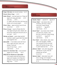 Appetizers and Salads
