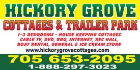 Cottages nestled in a Shagbark Hickory Grove