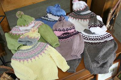 Handknit Fair Isle Style Sweaters