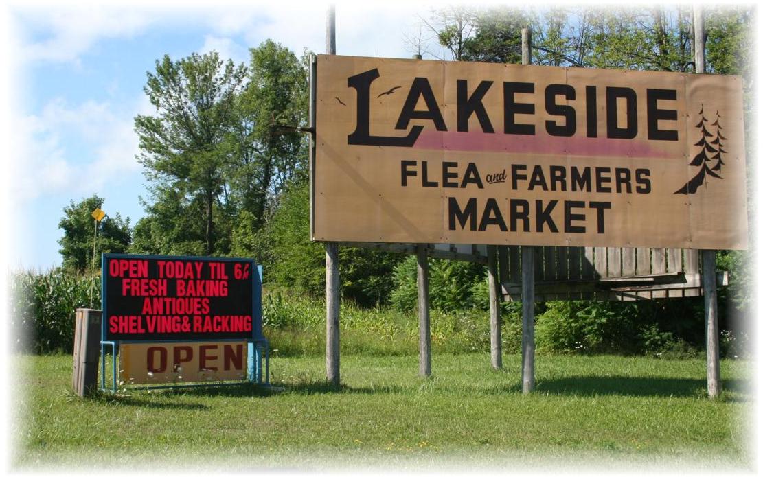 Our lakeside Flea Market just north of Goderich ON