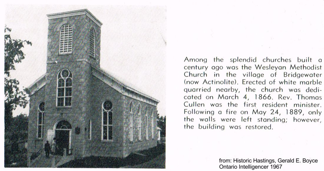 Rural Routes Ontario Actinolite or Actinolyte and Area, Community Hall