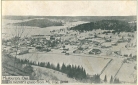 Most Haliburton postcards highlight summer views, but this one - with its rather dramatic caption - is a winter view, posted in 1908. Though there are many easily identifiable landmarks, it's that big open field, which now houses the arena, that really stands out!