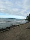 Sandy beach fronting Lake Ontario