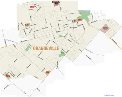 Map Of Shelburne Ontario Rural Routes - Shelburne