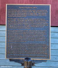 Stark’s Mill Built in town of Paisley in 1885 by James Stark, it replaced an earlier mill that burned. It operated as a gristmill and feed mill until 1972. Stark’s Mill Built in town of Paisley in 1885 by James Stark, it replaced an earlier mill that burned. It operated as a gristmill and feed mill until 1972.