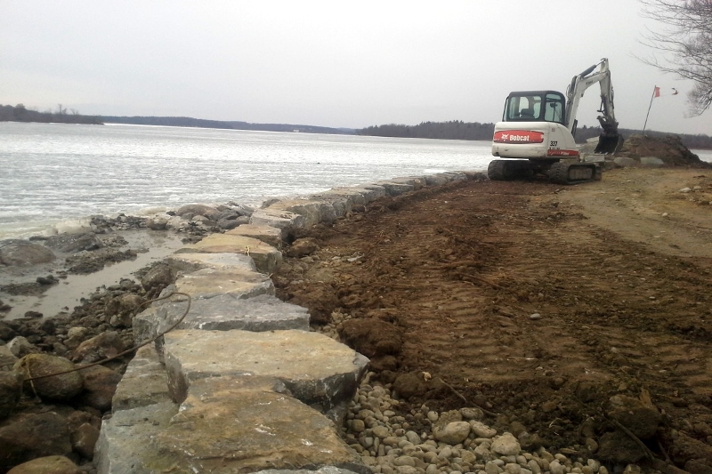 Retaining Wall on Trent River