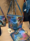 hand painted leather womens purses