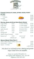 Bakery Menu posted April 08, 2011