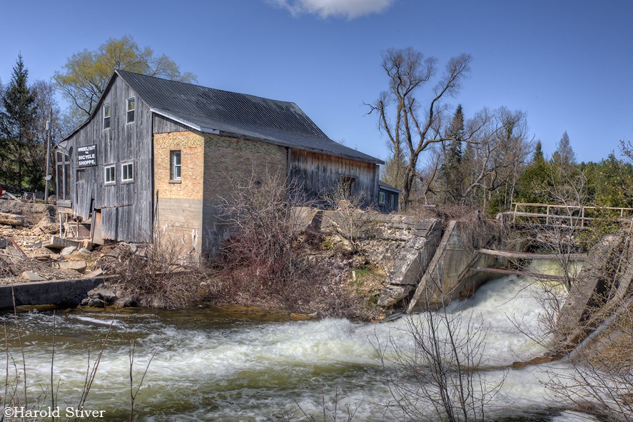 Scone Mill Built in the village of Scone in 1856 along the Rocky Saugeen River and operated as a gristmill. It was suffered severe damage in a flood in 2010.