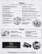Menu Posted  April 23, 2023 (Dinner, Salads and Specials)